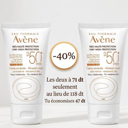 DUO Avène – Crème Minérale Très Haute Protection SPF 50+